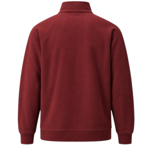 Diagonal Raised Fleece Lens Half Zip Sweatshirt 2