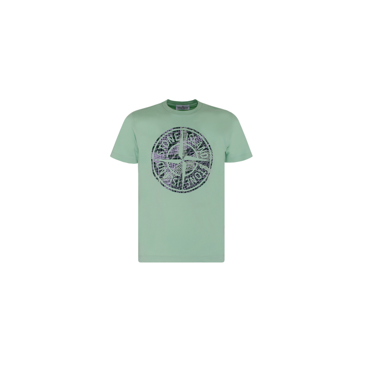 Light Green Cotton Logo Print T-Shirt
