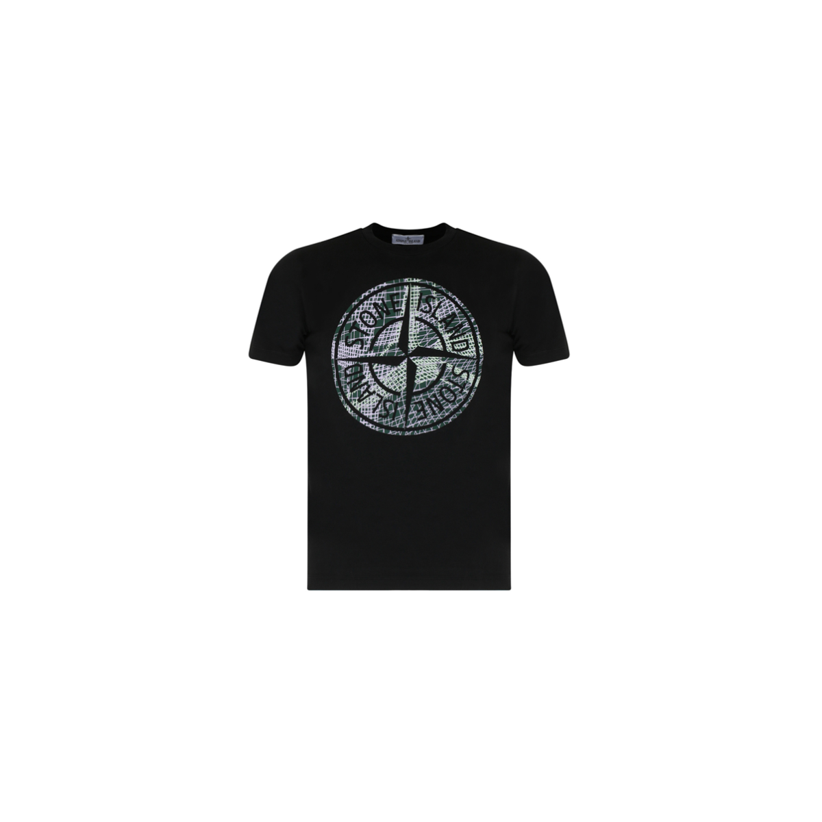 Black Cotton Logo Print T-Shirt