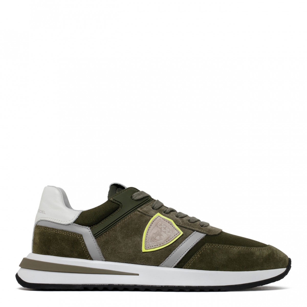 Military Green and White Suede Tropez 2.1 Sneakers