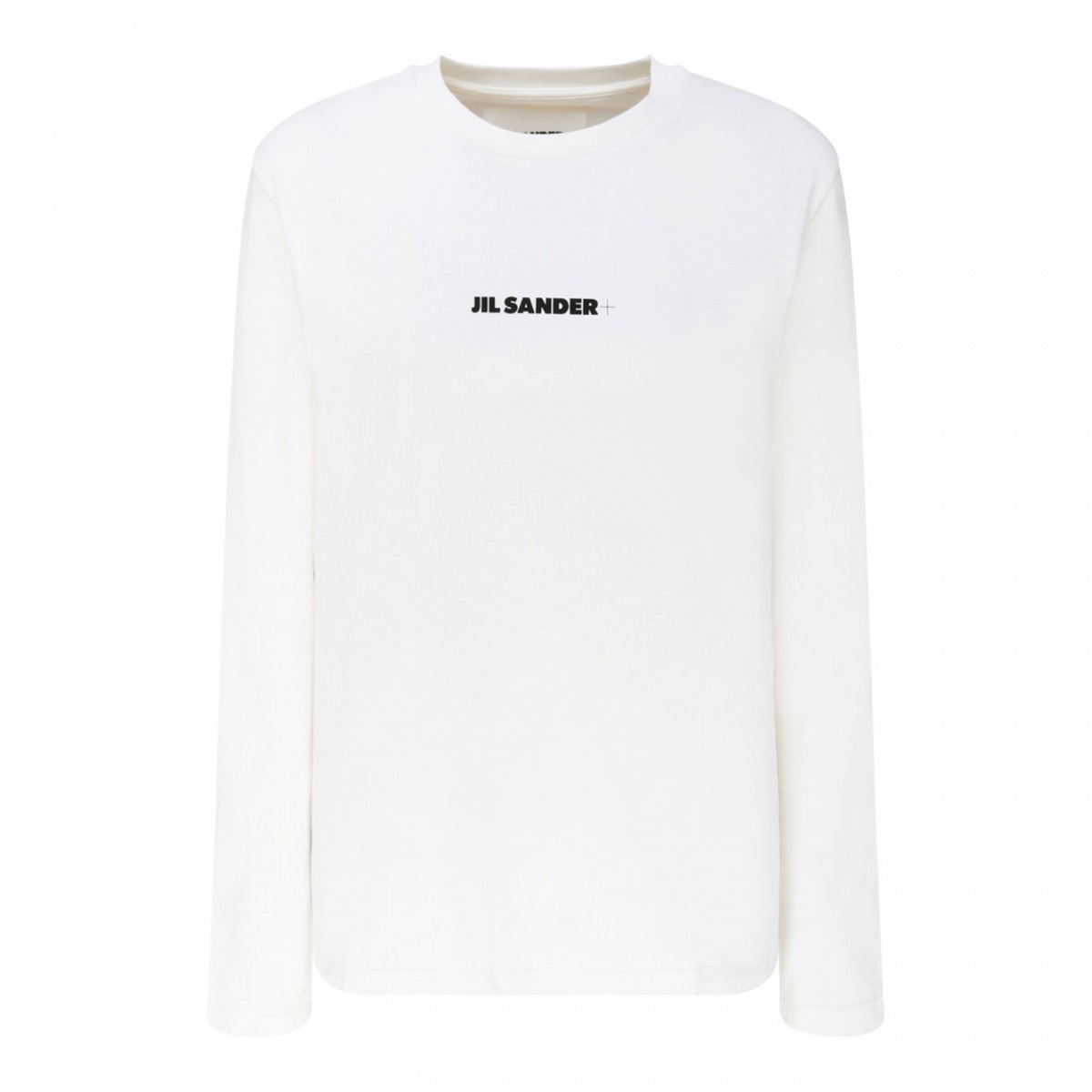 White Cotton Logo Print Sweatshirt