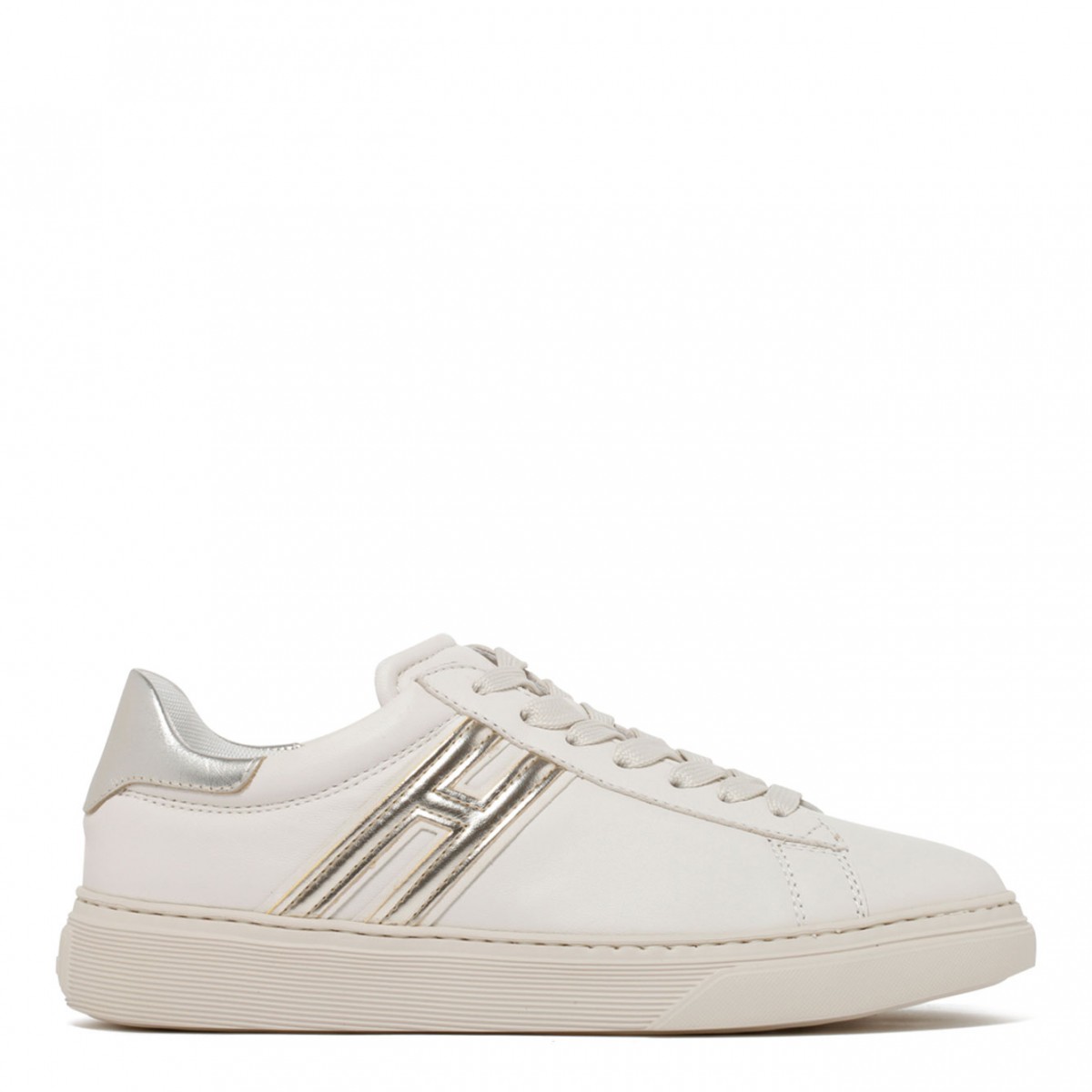 White Calf Leather H365 Low Top Sneakers