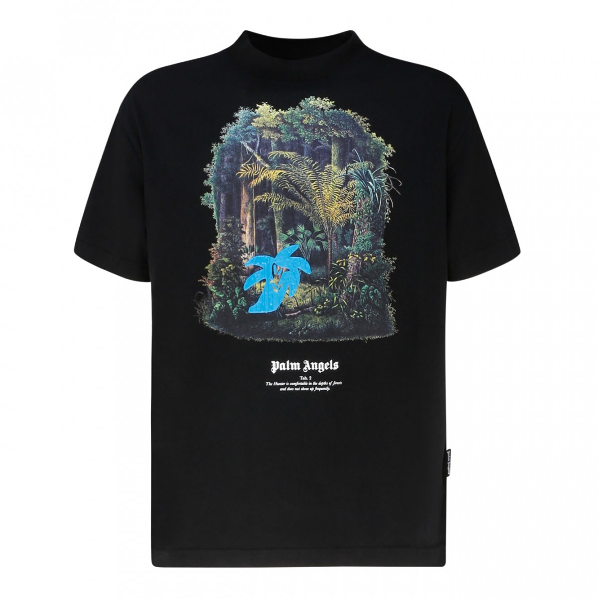 Black and Multicolour Organic Cotton Jungle Print T-Shirt