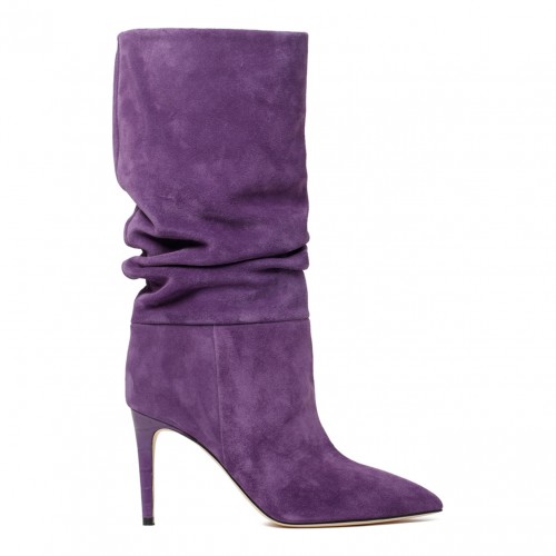 Grape Purple Calf Suede Boots