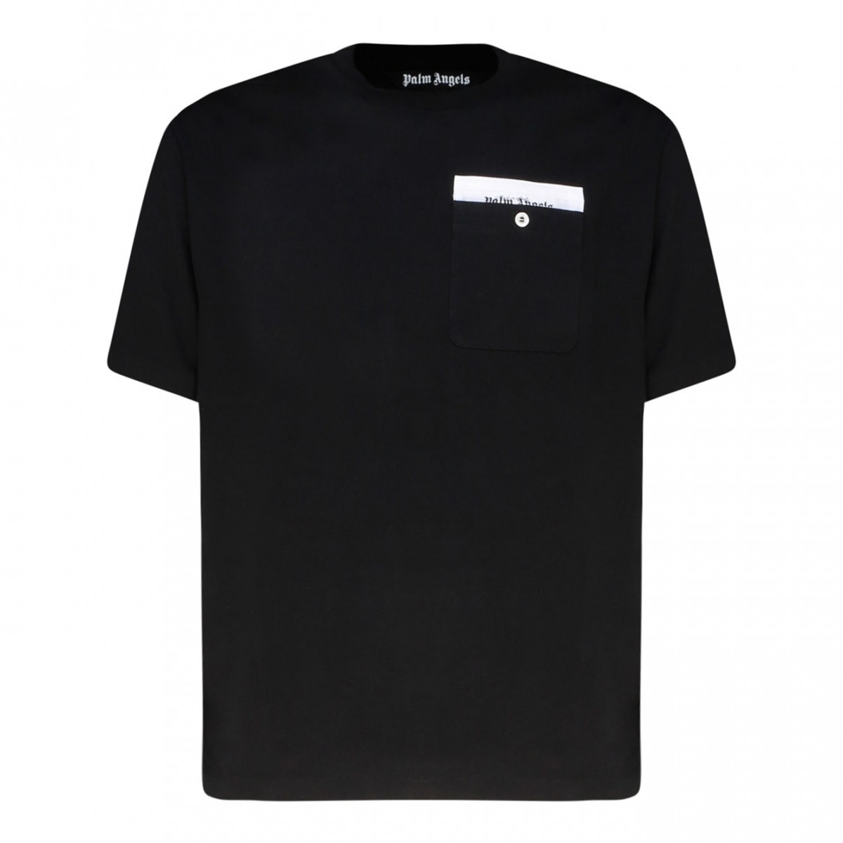 Black Cotton Logo Tape T-Shirt