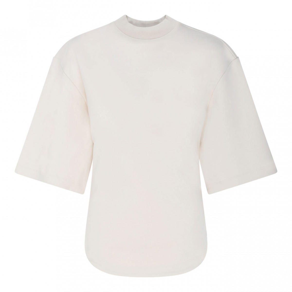 The Attico Ivory Cotton open Back T Shirt