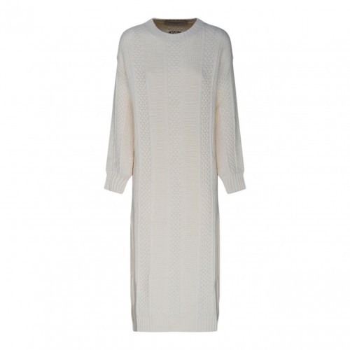 White Wool Long Dress