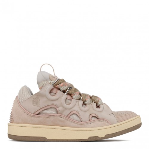 Nude Leather Curb Sneakers