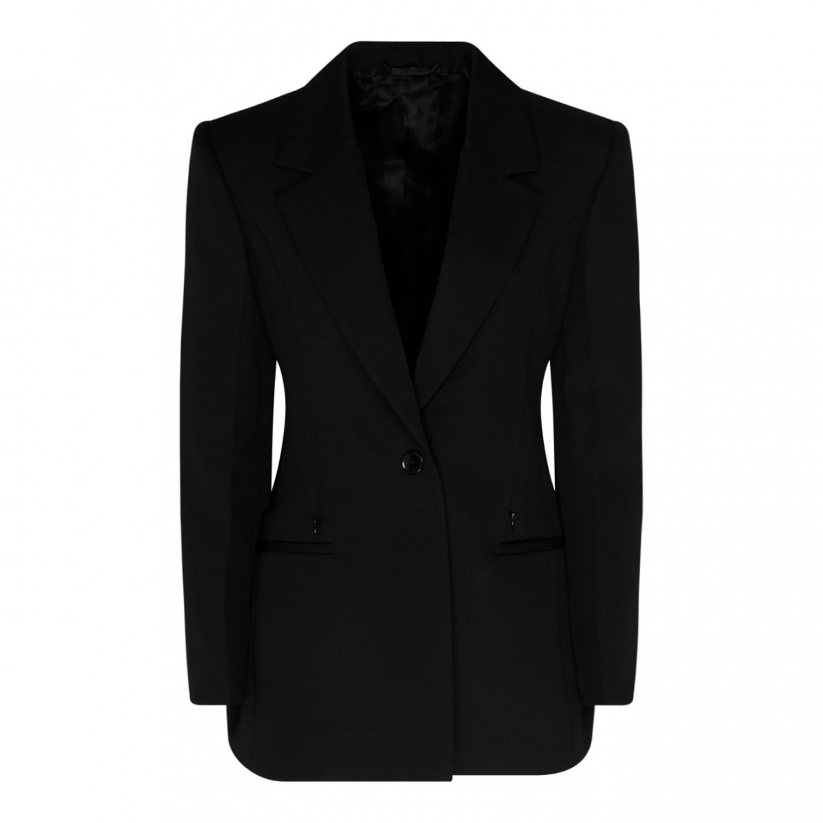 Black Wool Single Breasted Jacket
