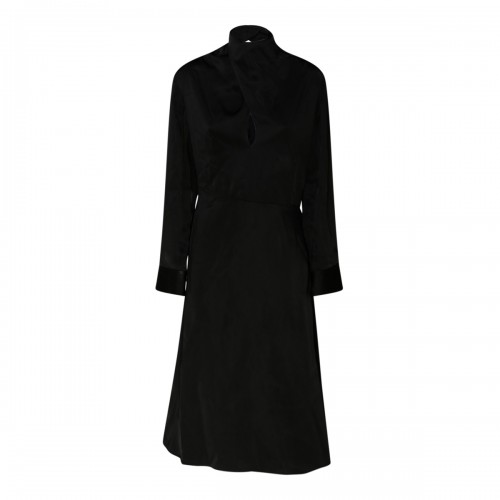 Black Silk A Line Dress