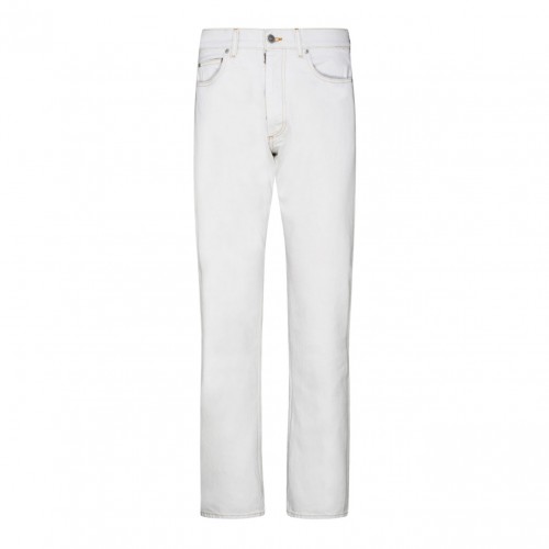 White Mid Rise Jeans