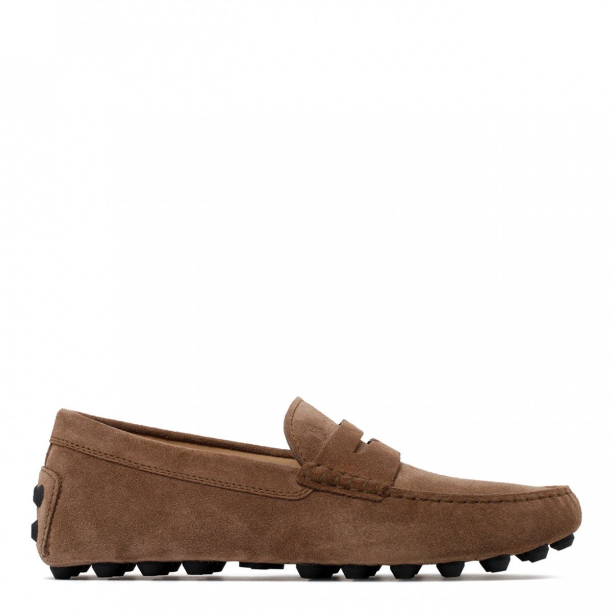 Tod's Light Walnut Calf Leather Gommino Bubble Loafers