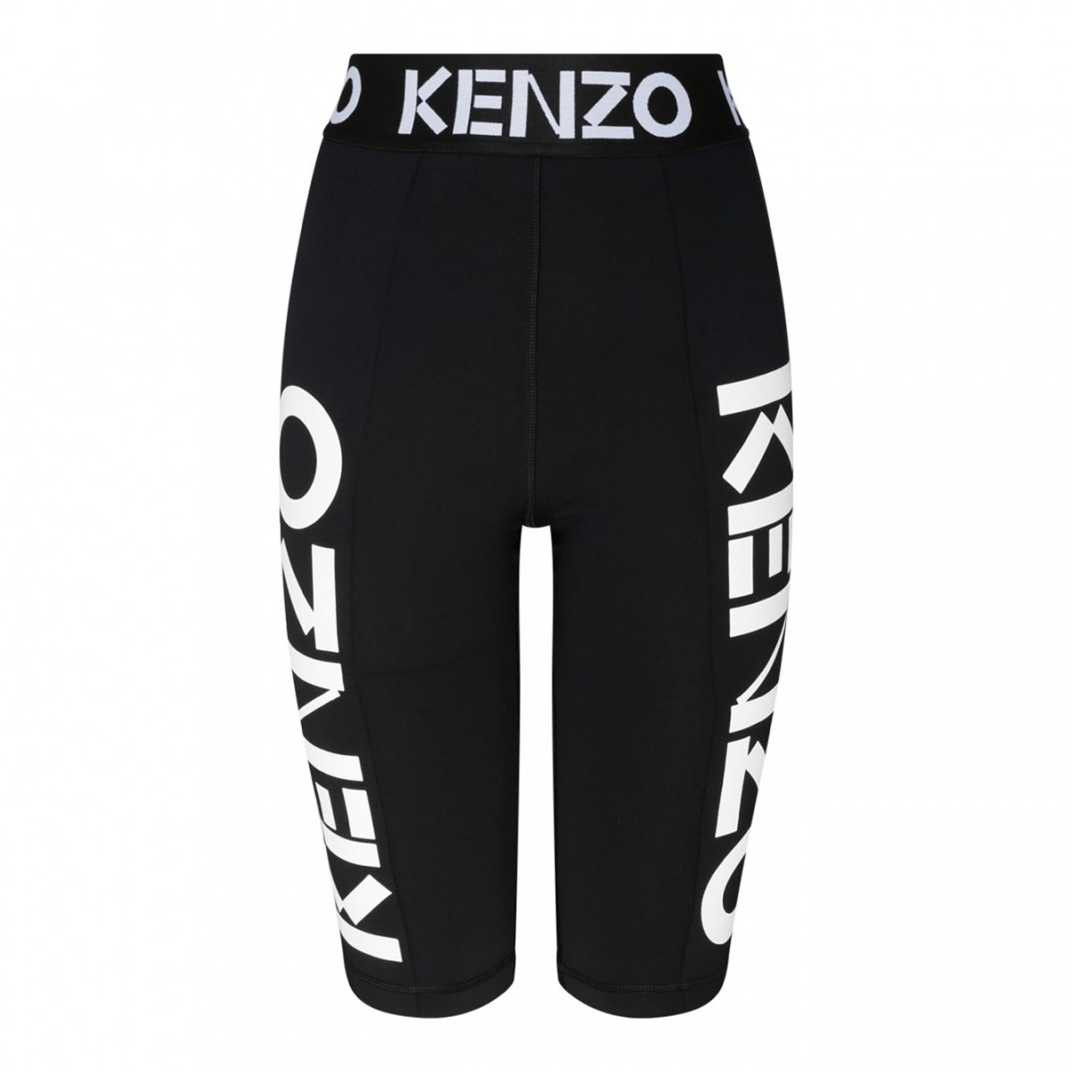 Kenzo Black Logo Print Legging Shorts