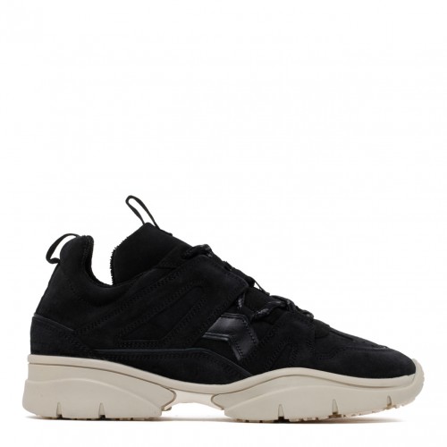 Faded Black Panelled Sneakers