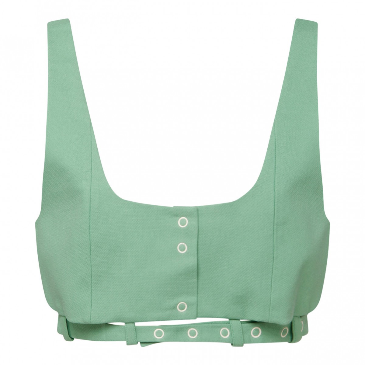 Light Green Cotton Suiting Crop Top