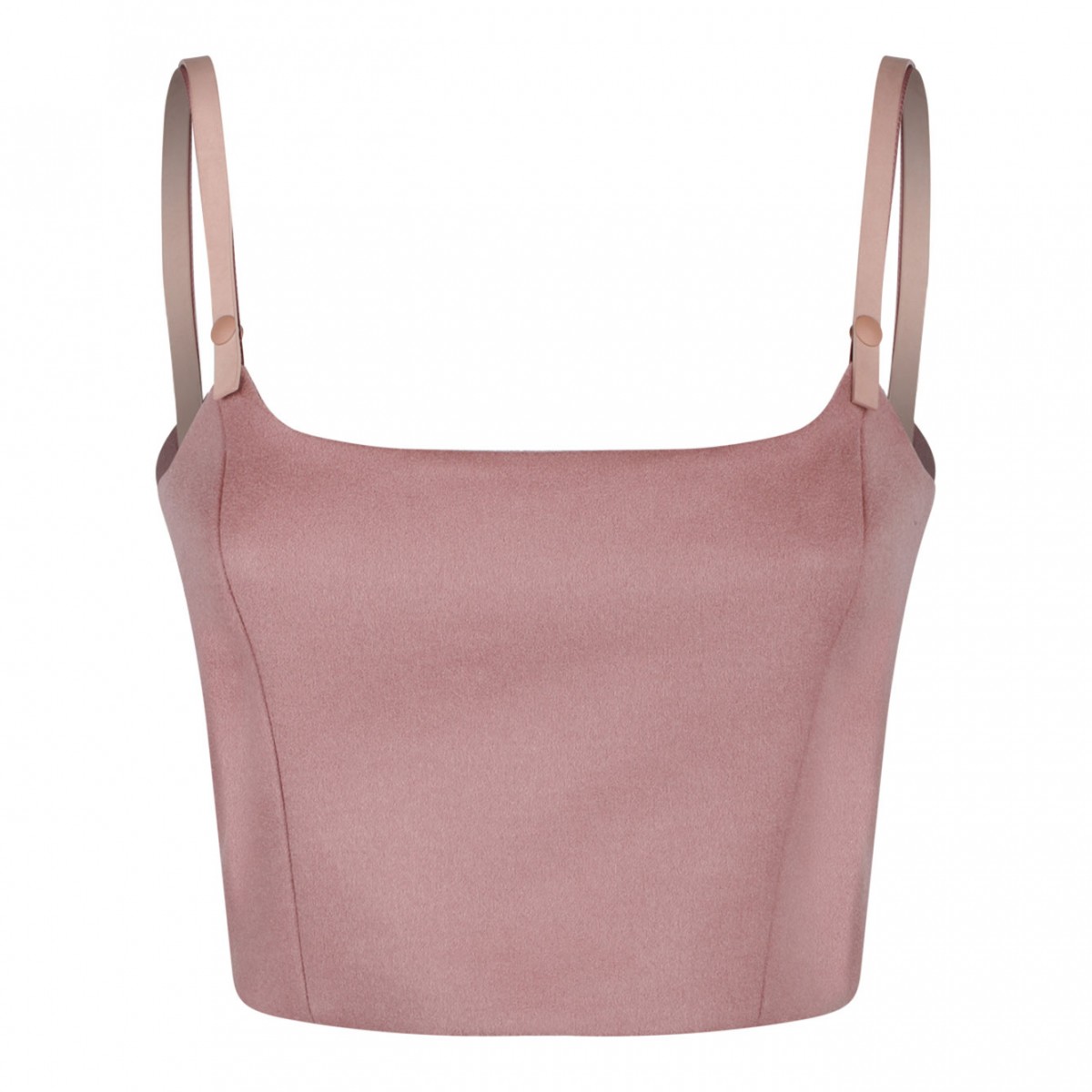 Pink Virgin Wool and Cashmere Crop Top