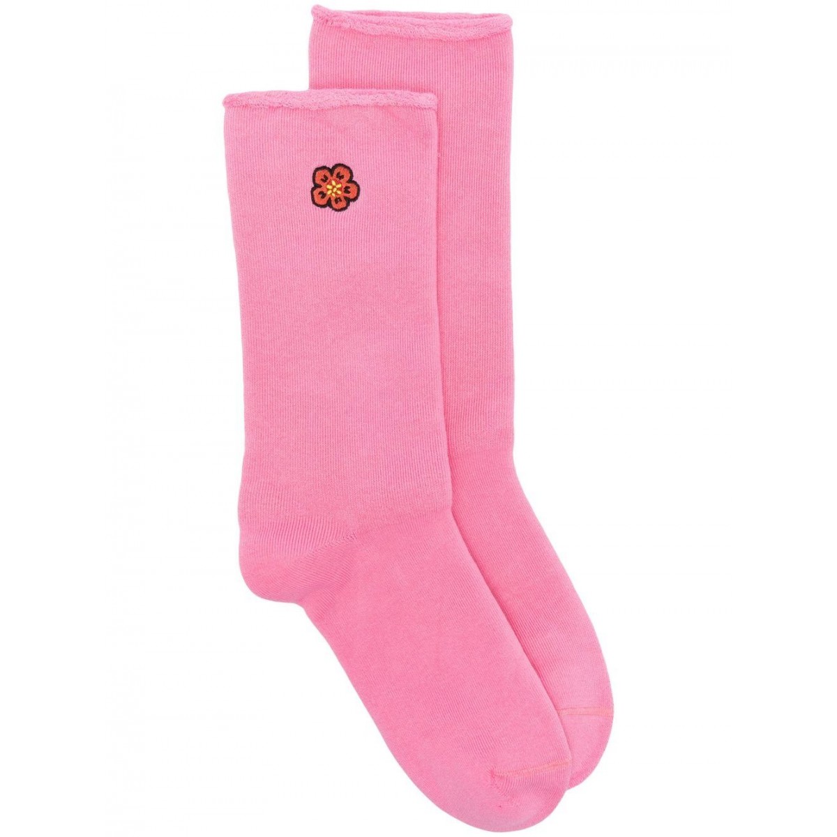 Kenzo Rose Cotton Intarsia Logo Socks