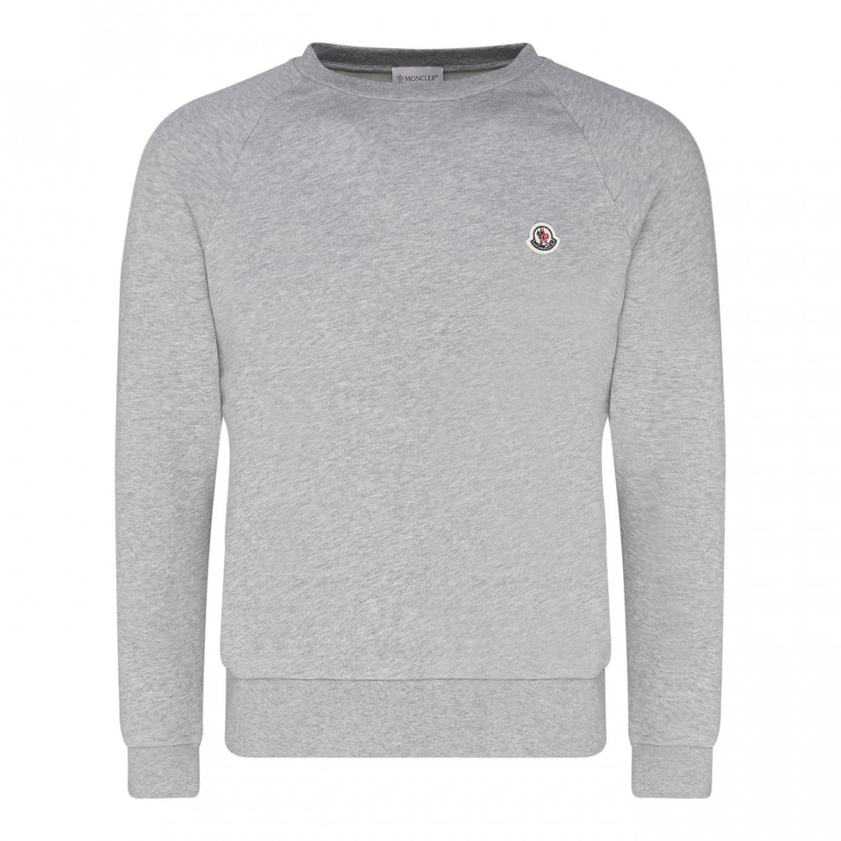 Grey Cotton Logo Embroidered Sweatshirt