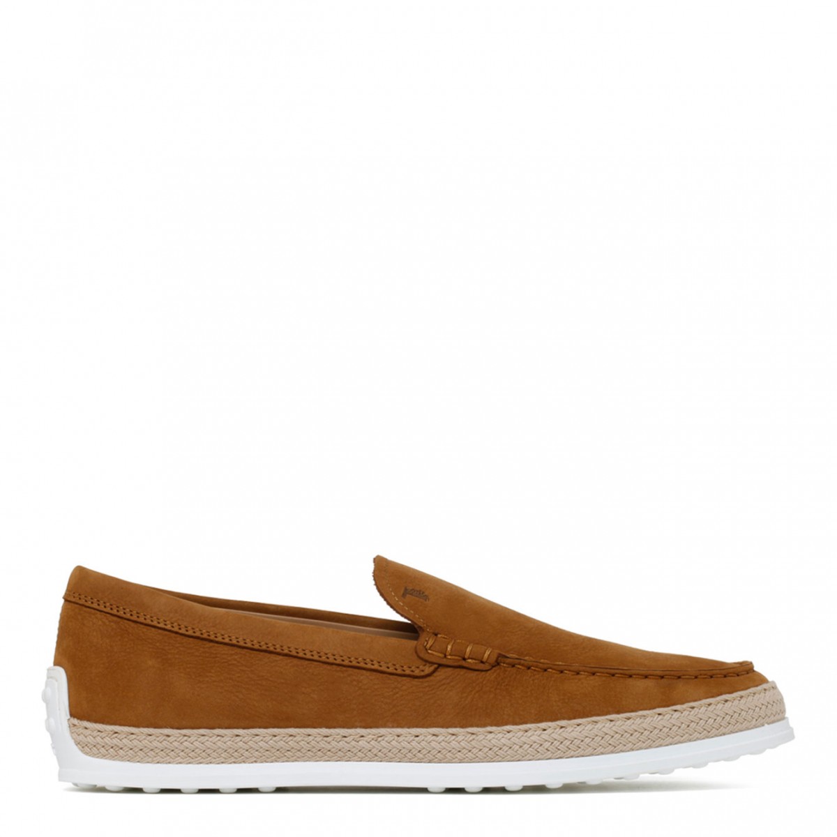 Light Brown Suede Slip On Loafers