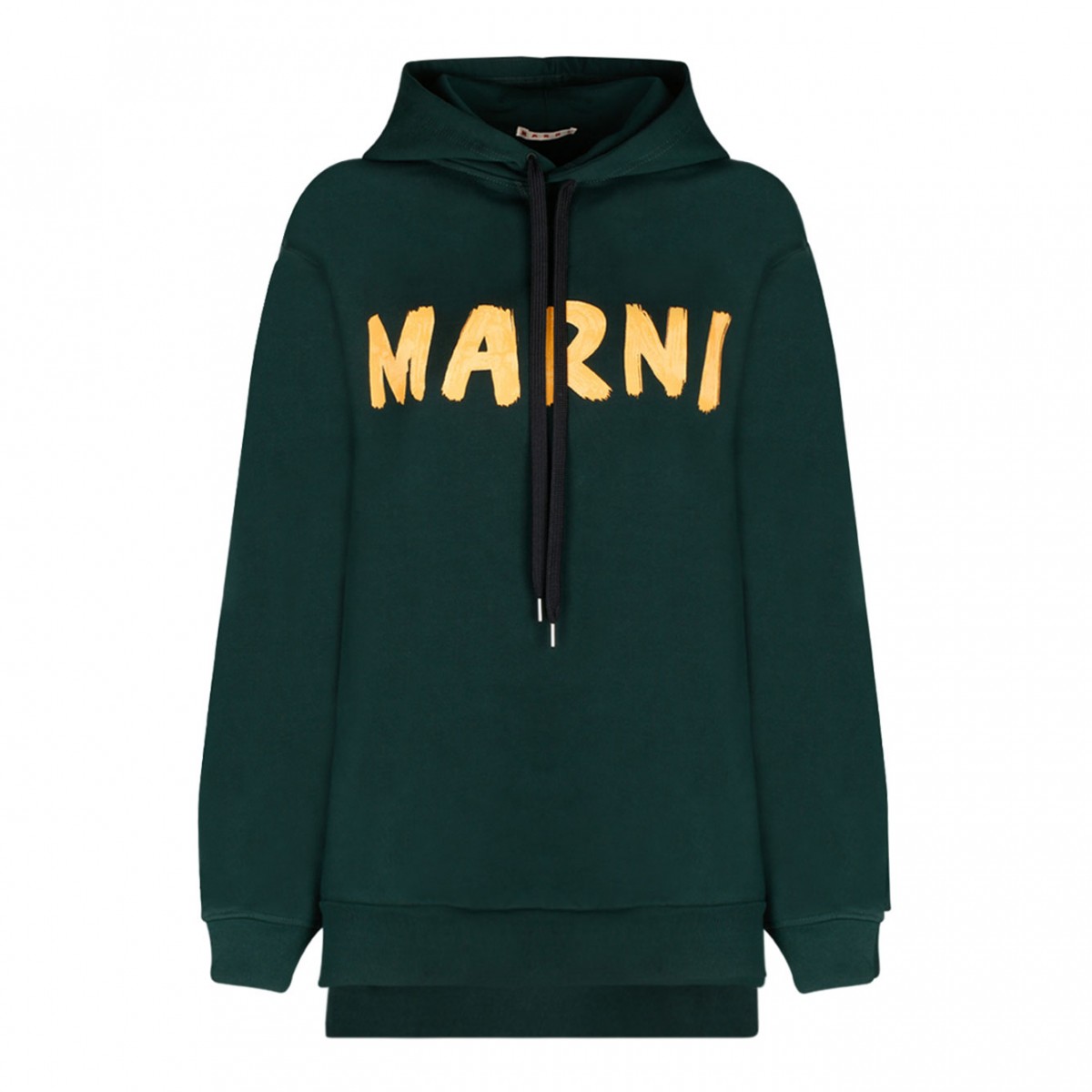 Green and Yellow Cotton Hoodie