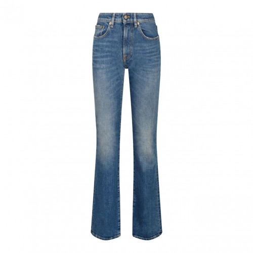 Blue Washed Effect Jeans