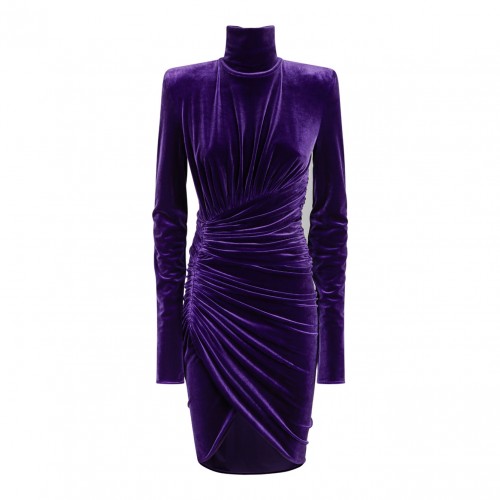 Purple Velvet Minidress