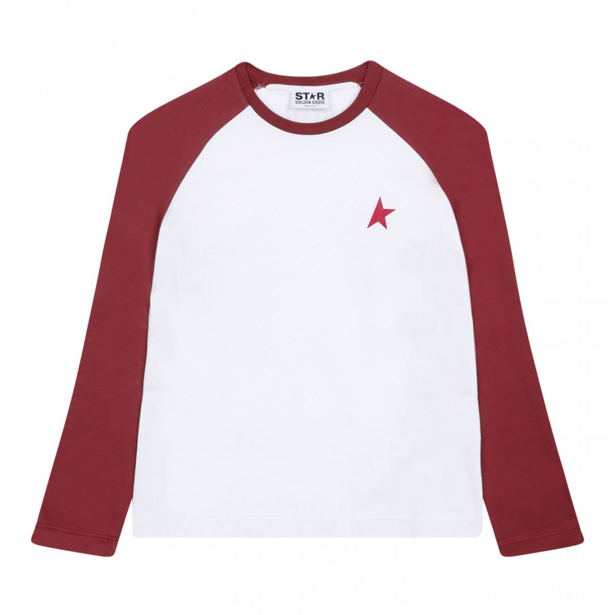 White and Red Star Print T-Shirt
