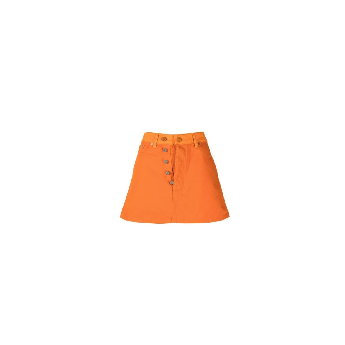 Cutline Denim Mini Skirt