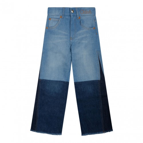 Blue Patchwork Jeans