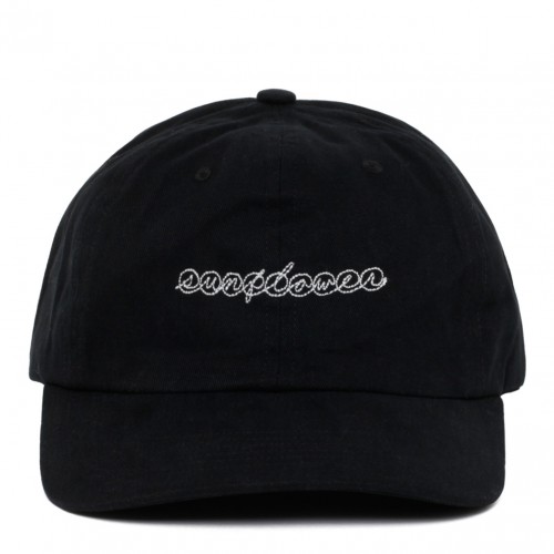 Black Logo Embroidered Cap