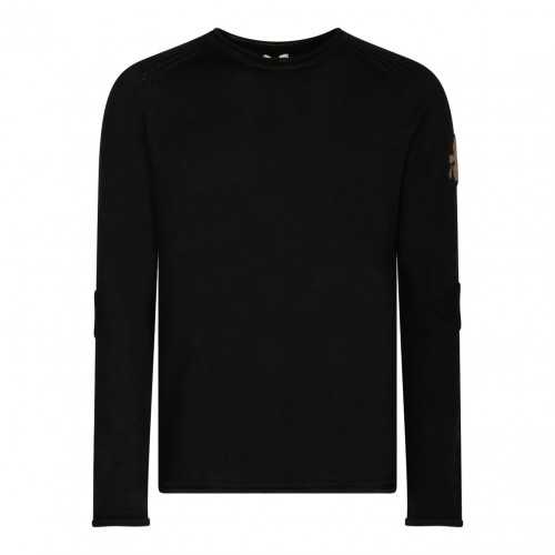 Black Logo Embroidered Sweater