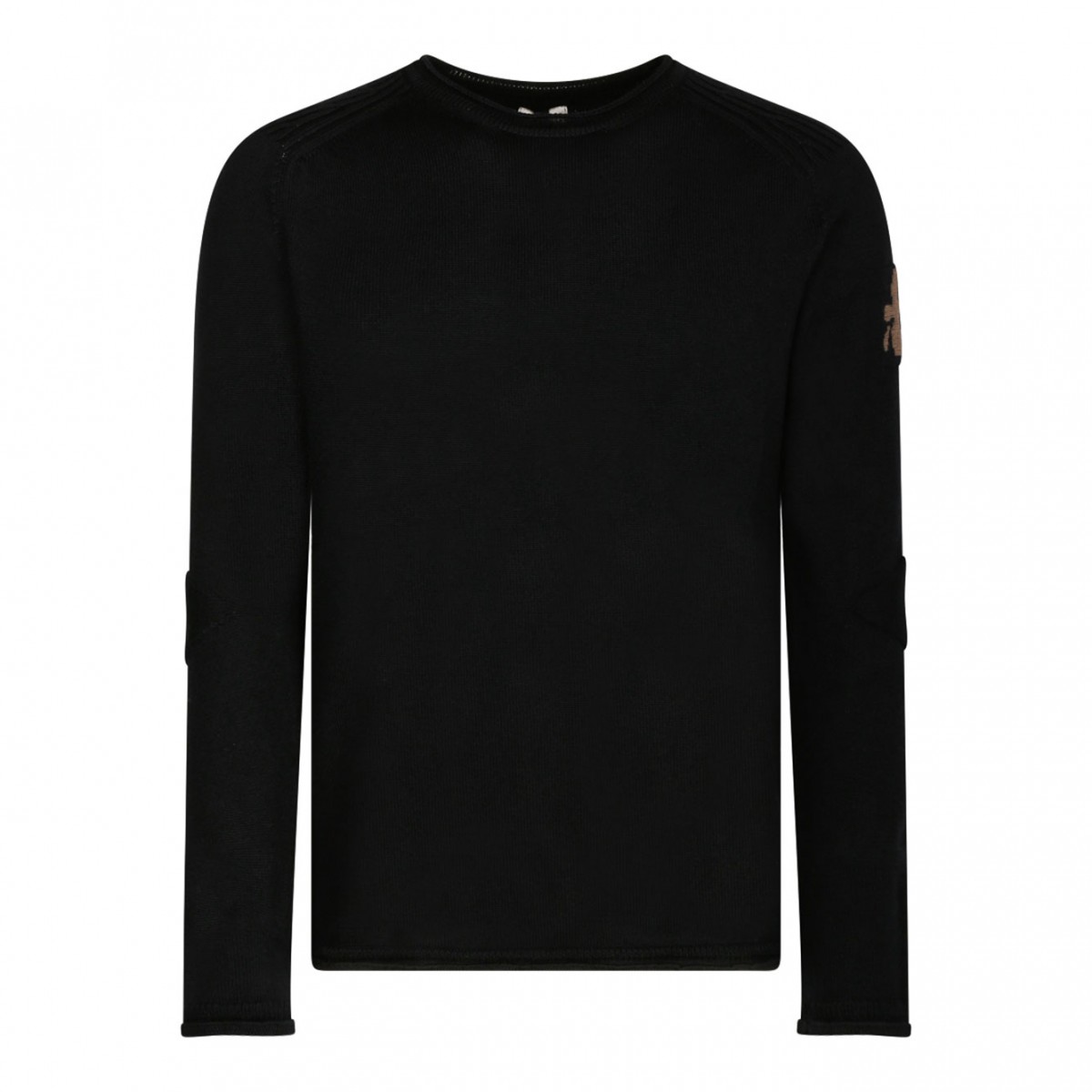 Black Logo Embroidered Sweater