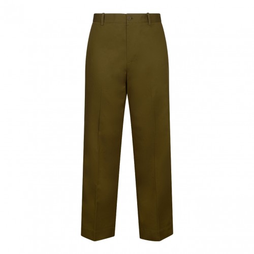 Beige Mid Rise Trousers