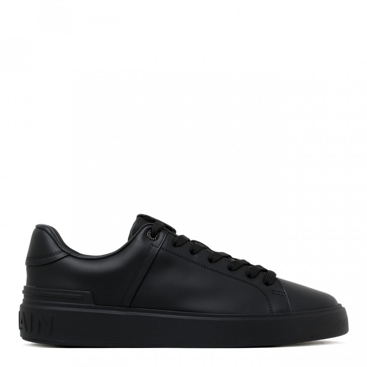 Black Calf Leather B-Court Low Top Sneakers