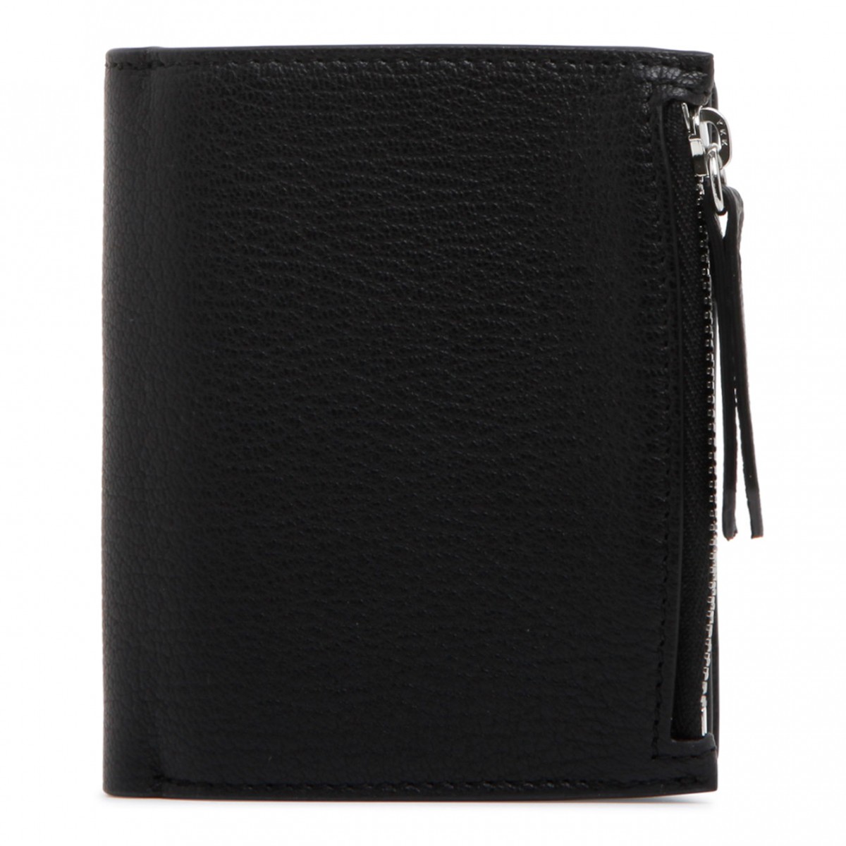 Maison Margiela Black Calf Leather Bif Fold Wallet.