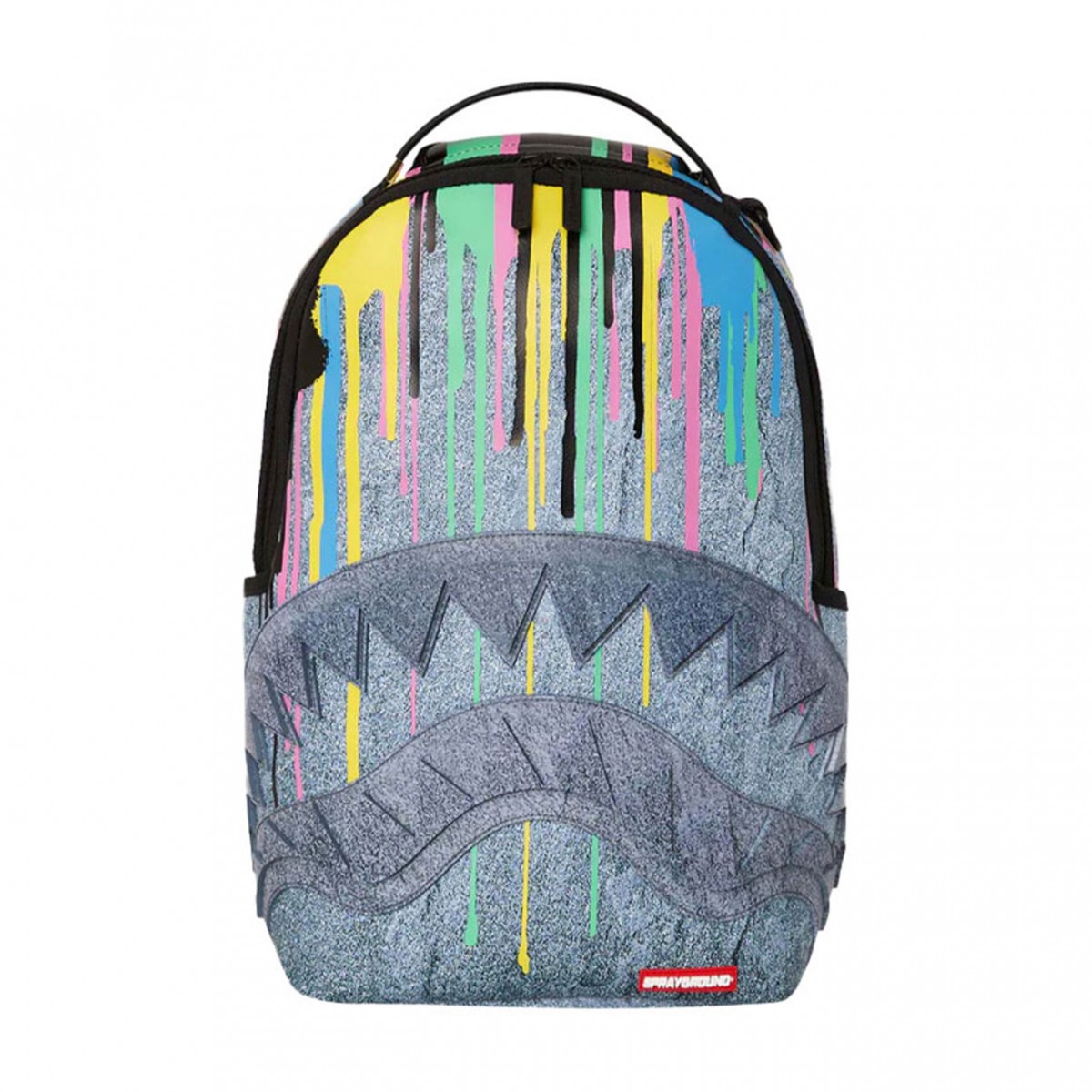 Multicolour Drippy Stone Shark Backpack