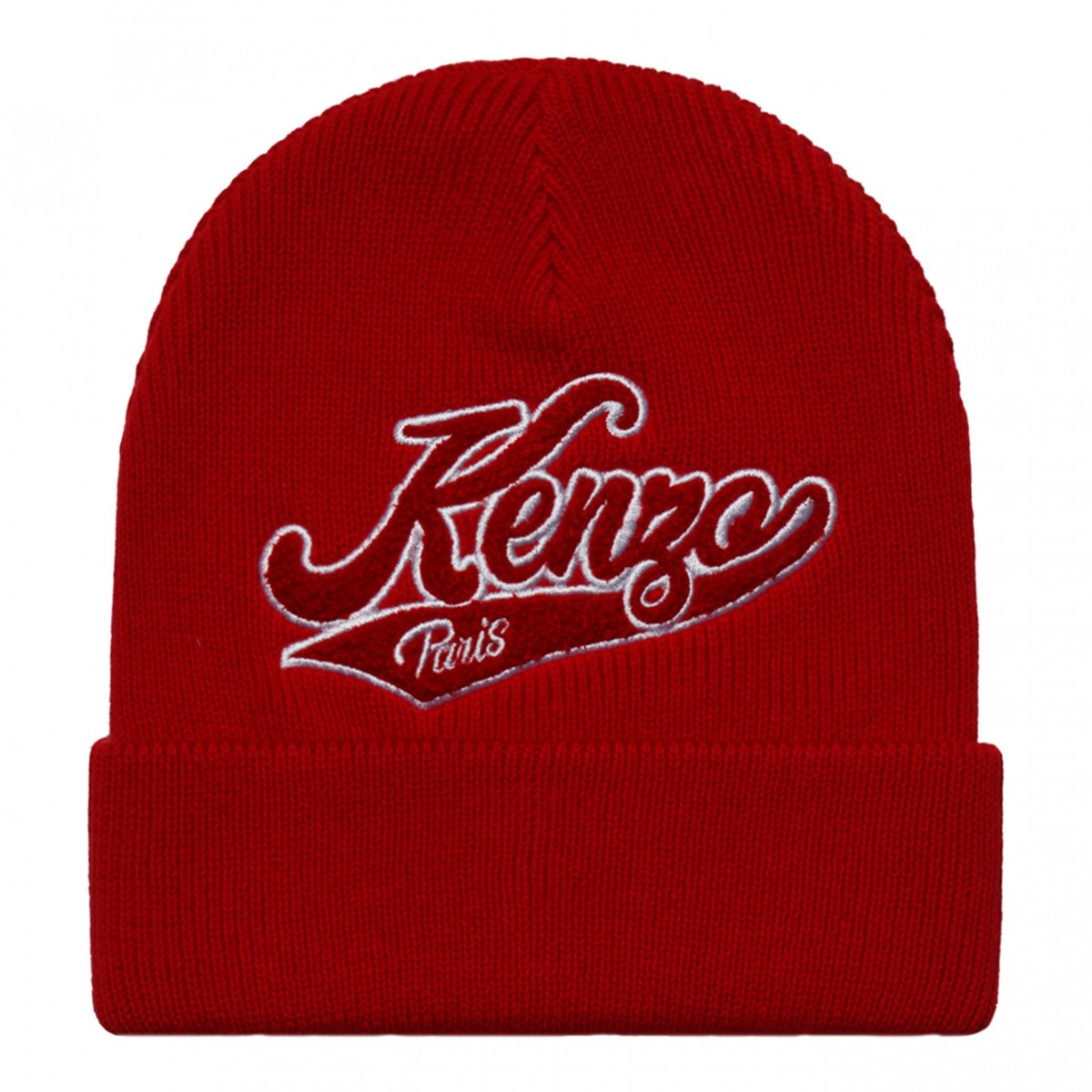 Bright Red Logo Patch Beanie