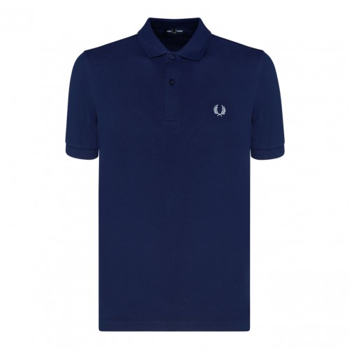 French Navy Cotton Polo Shirt