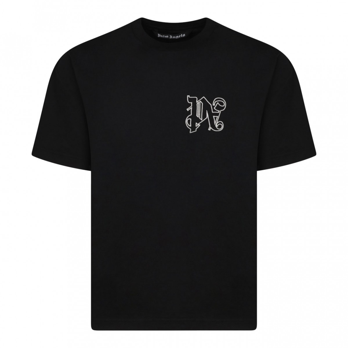 Black Logo Embroidered  T-Shirt