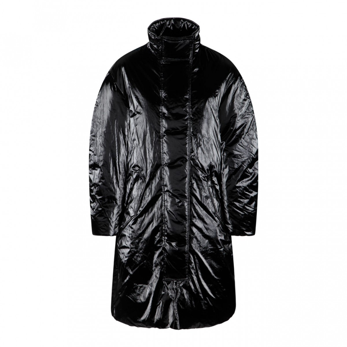 Black Shiny Padded Coat