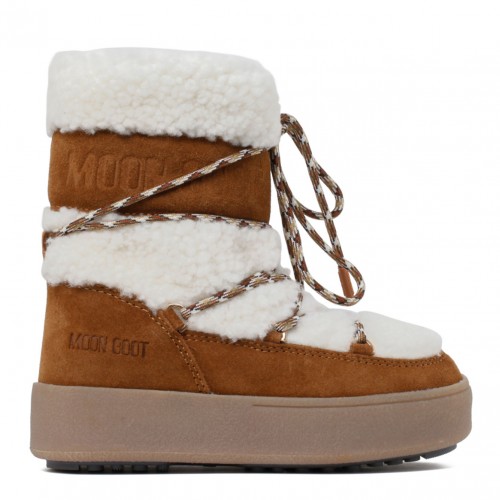 Brown and White Shearling...