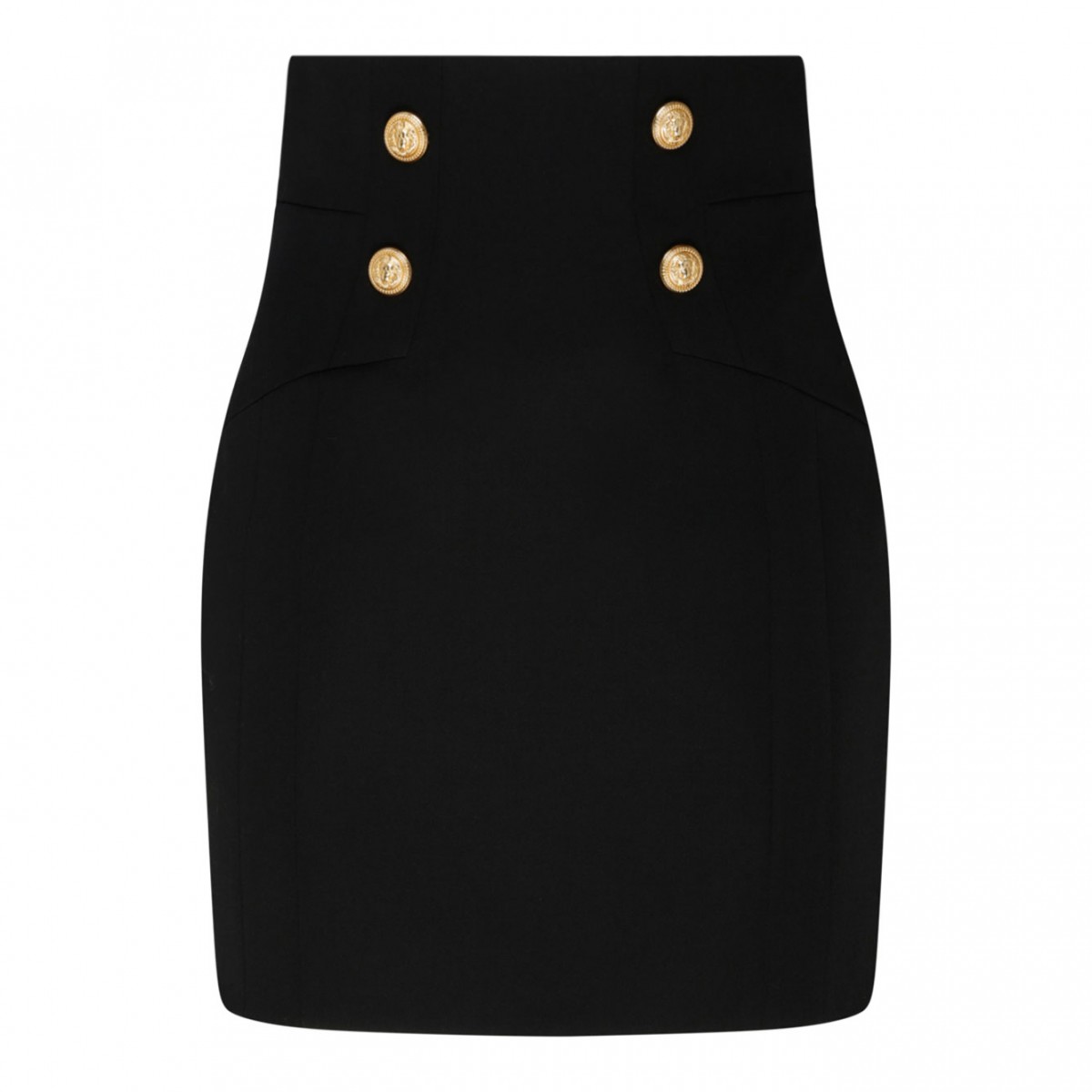 Black Virgin Wool Mini Skirt