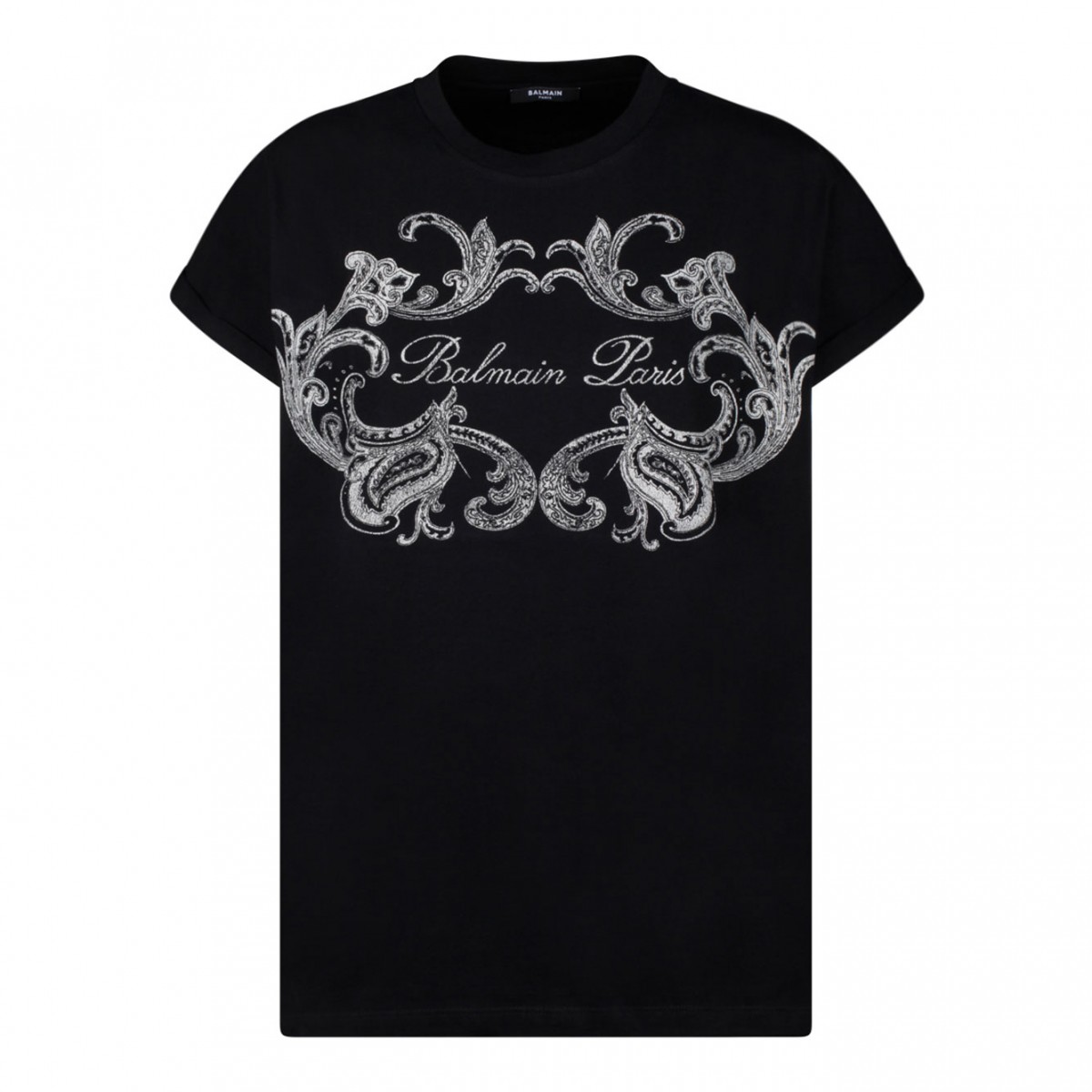 Black Iconic Paisley Print T-Shirt