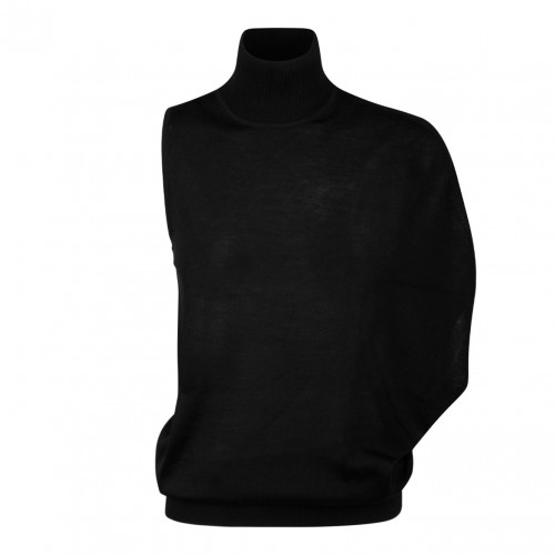Black Asymmetric Vest
