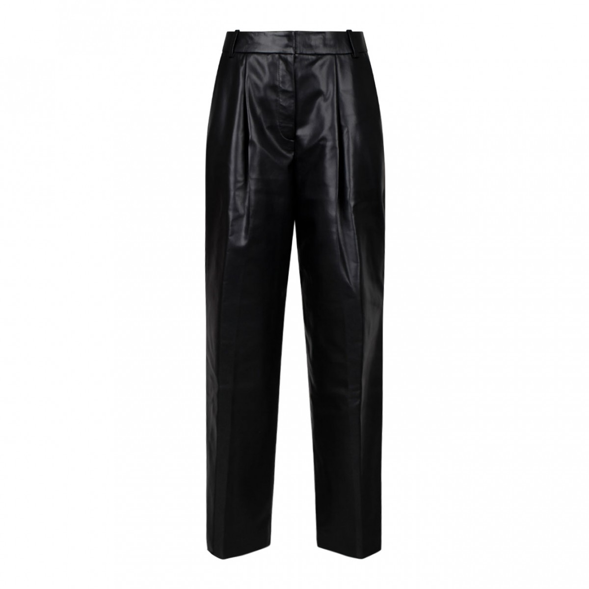 Black Re-Gen Leather Trousers