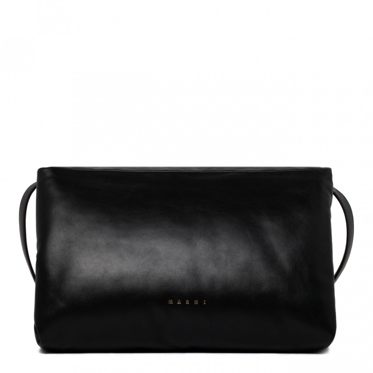 Black Calf Leather Prisma Shoulder Bag