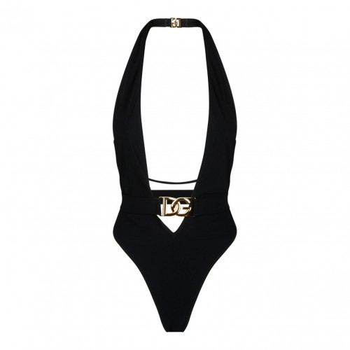 Black Swimwear With Gold...