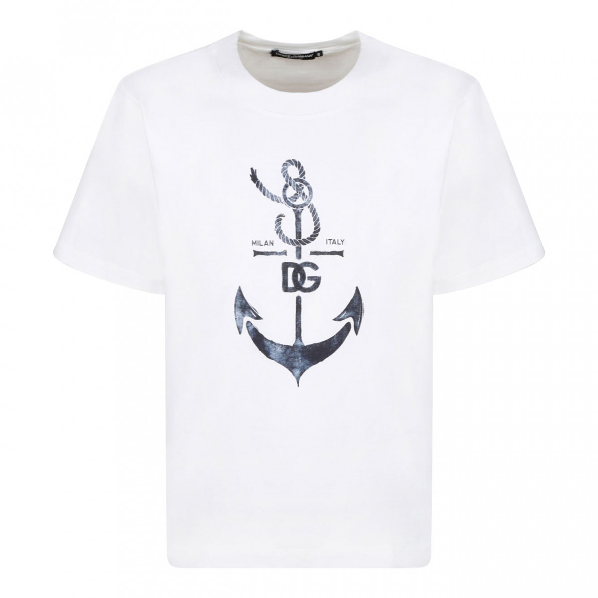 White Cotton T-Shirt With Print
