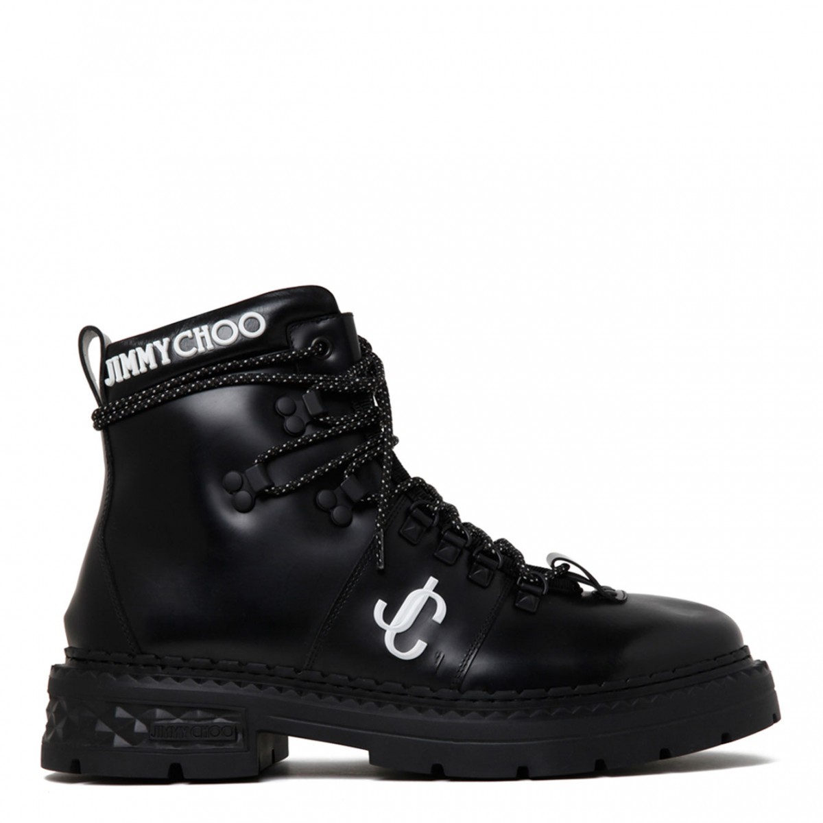 Black and White Marlow Hiking Boots