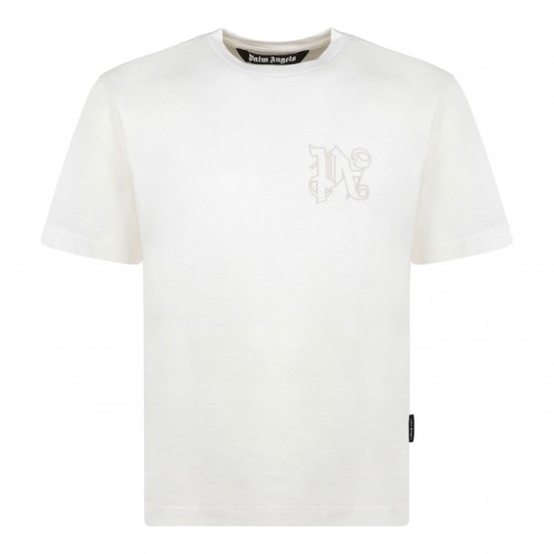 Embroidered Logo White T-Shirt